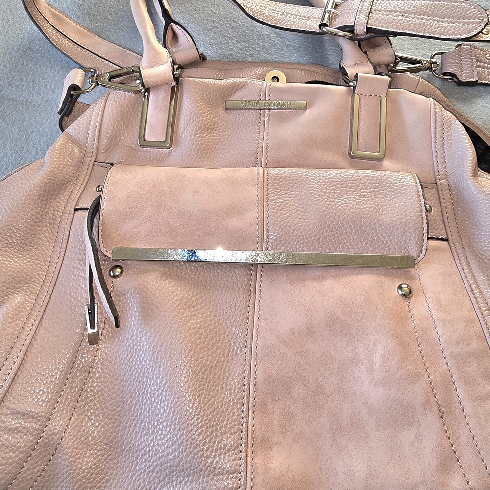 Steve Madden Blush Pink Leather Shoulder Tote - Picture 4 of 15